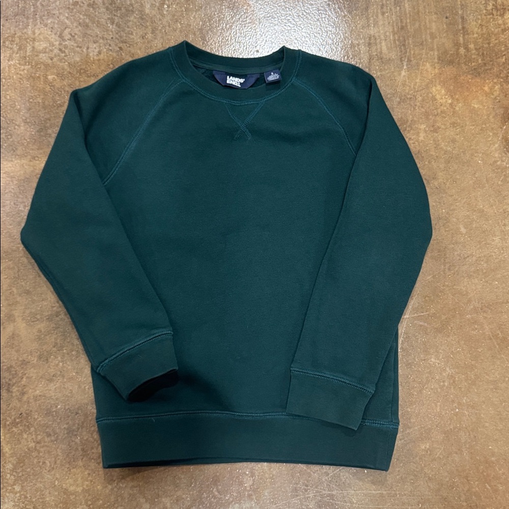 Kids Land’s End Crewneck Sweatshirt - Hunter Green